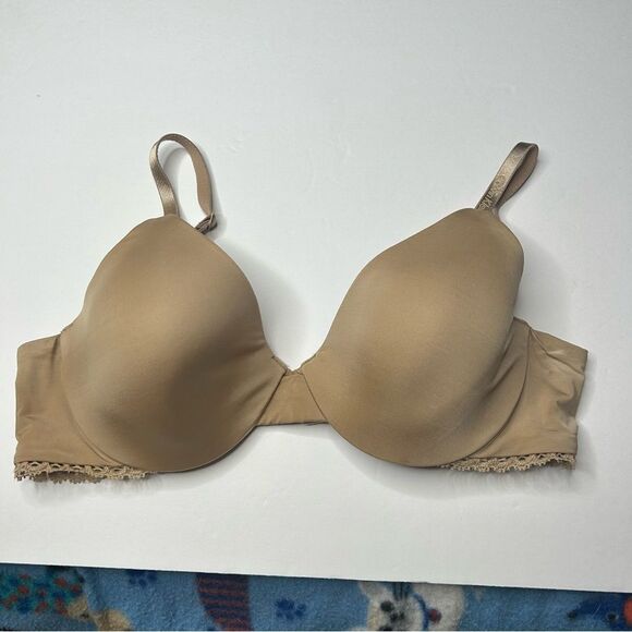 Calvin Klein Tan T-Shirt Bra 34B Adjustable Straps and Seamless Cups - Picture 4 of 4